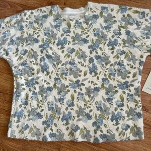 New! Joie Blue Floral Sweater 2X